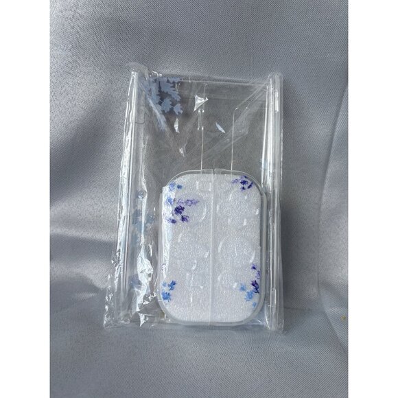 Nintendo Switch Console Protective Case With Blue & Purple Floral Design - Picture 3 of 4